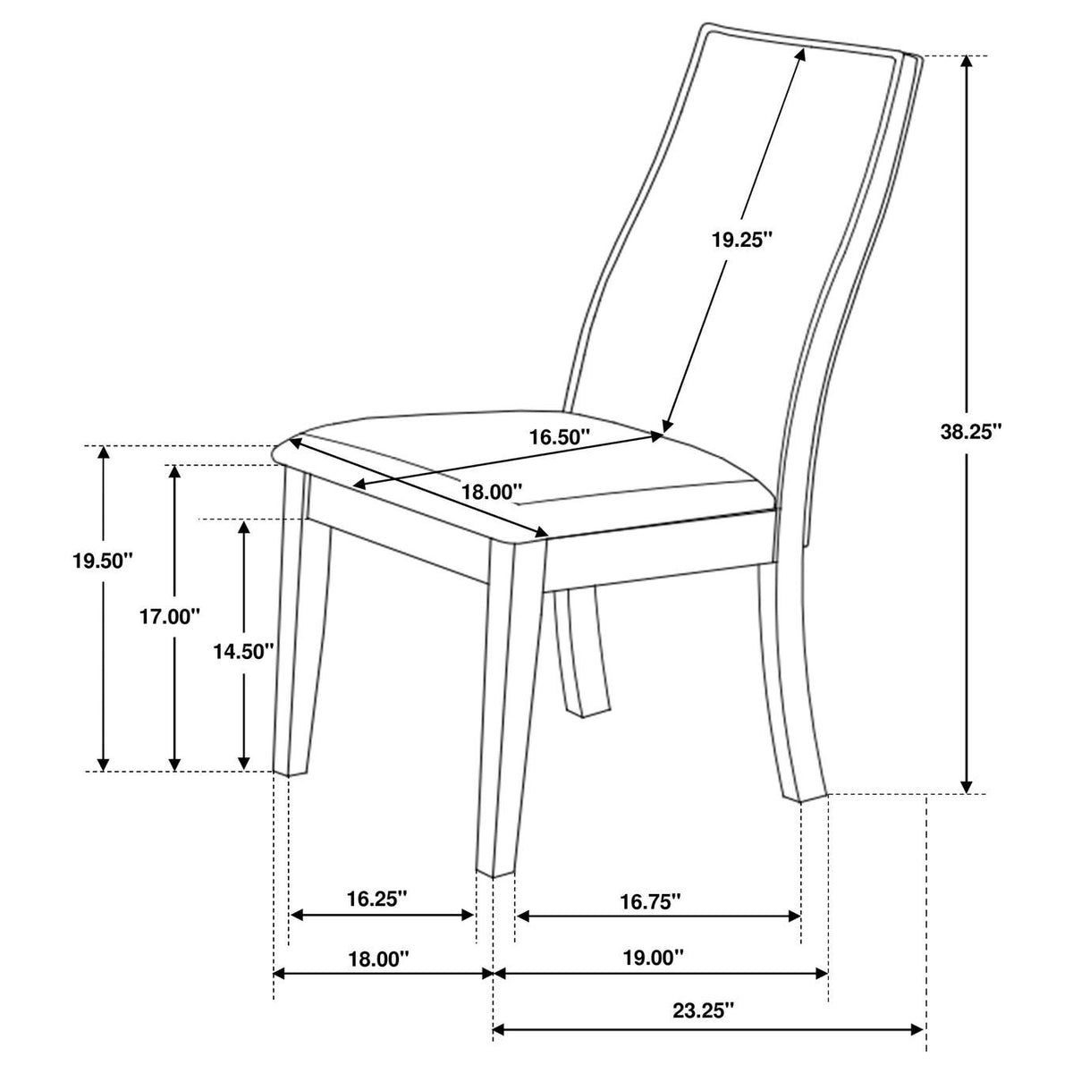 106583 Spring Creek Upholstered Dining Chair Taupe (Set of 2)