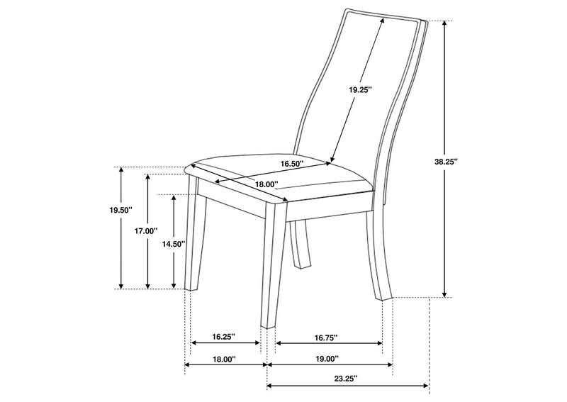 106583 Spring Creek Upholstered Dining Chair Taupe (Set of 2)