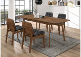 Redbridge Rectangular 5-piece Dining Set Natural Walnut