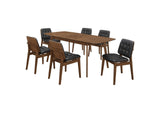 106591-S7K Redbridge Rectangular 7-piece Dining Set Natural Walnut