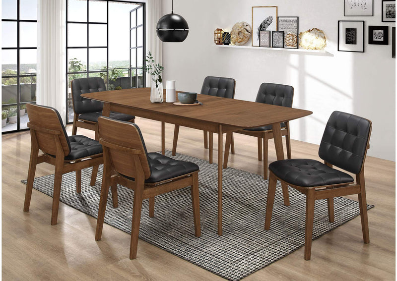 106591 Redbridge 75-inch Extension Leaf Dining Table Natural Walnut