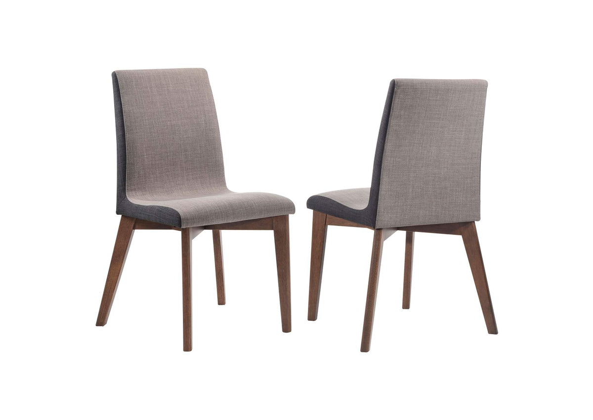 106592 Redbridge Upholstered Dining Side Chair Walnut (Set of 2)