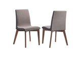 106592 Redbridge Upholstered Dining Side Chair Walnut (Set of 2)
