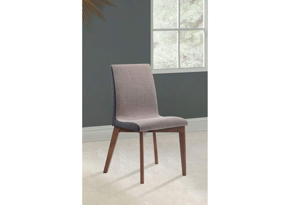 106592 Redbridge Upholstered Dining Side Chair Walnut (Set of 2)