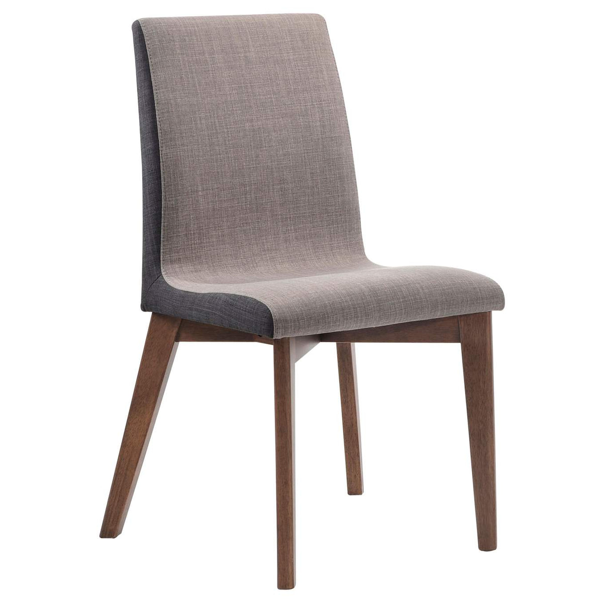 106592 Redbridge Upholstered Dining Side Chair Walnut (Set of 2)