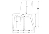 106592 Redbridge Upholstered Dining Side Chair Walnut (Set of 2)