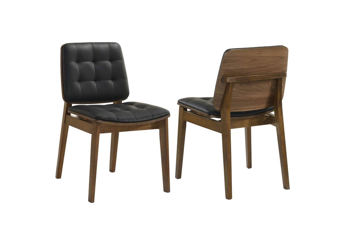 106596 Redbridge Upholstered Dining Side Chair Walnut (Set of 2)