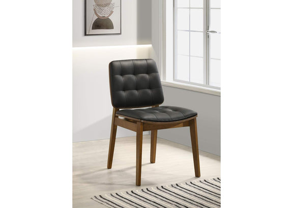 106596 Redbridge Upholstered Dining Side Chair Walnut (Set of 2)