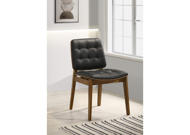 106596 Redbridge Upholstered Dining Side Chair Walnut (Set of 2)
