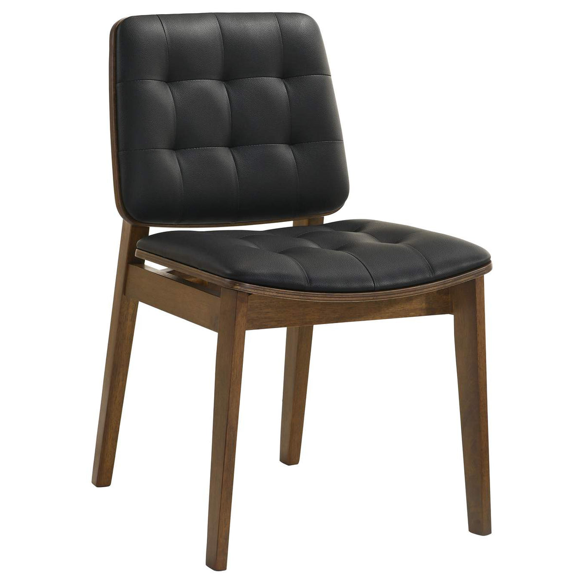 106596 Redbridge Upholstered Dining Side Chair Walnut (Set of 2)