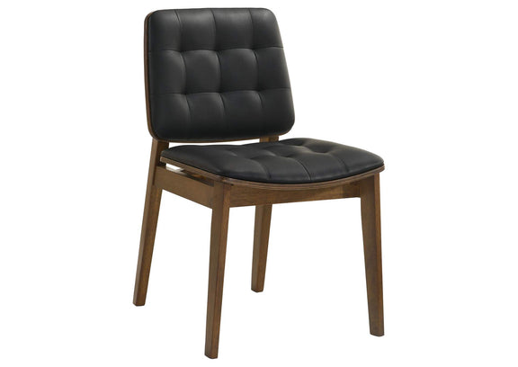 106596 Redbridge Upholstered Dining Side Chair Walnut (Set of 2)