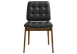 106596 Redbridge Upholstered Dining Side Chair Walnut (Set of 2)