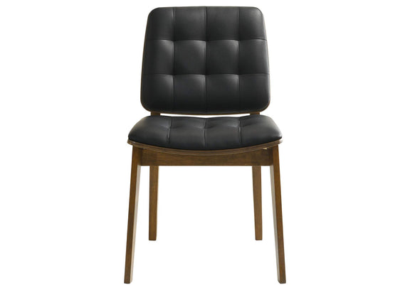 106596 Redbridge Upholstered Dining Side Chair Walnut (Set of 2)