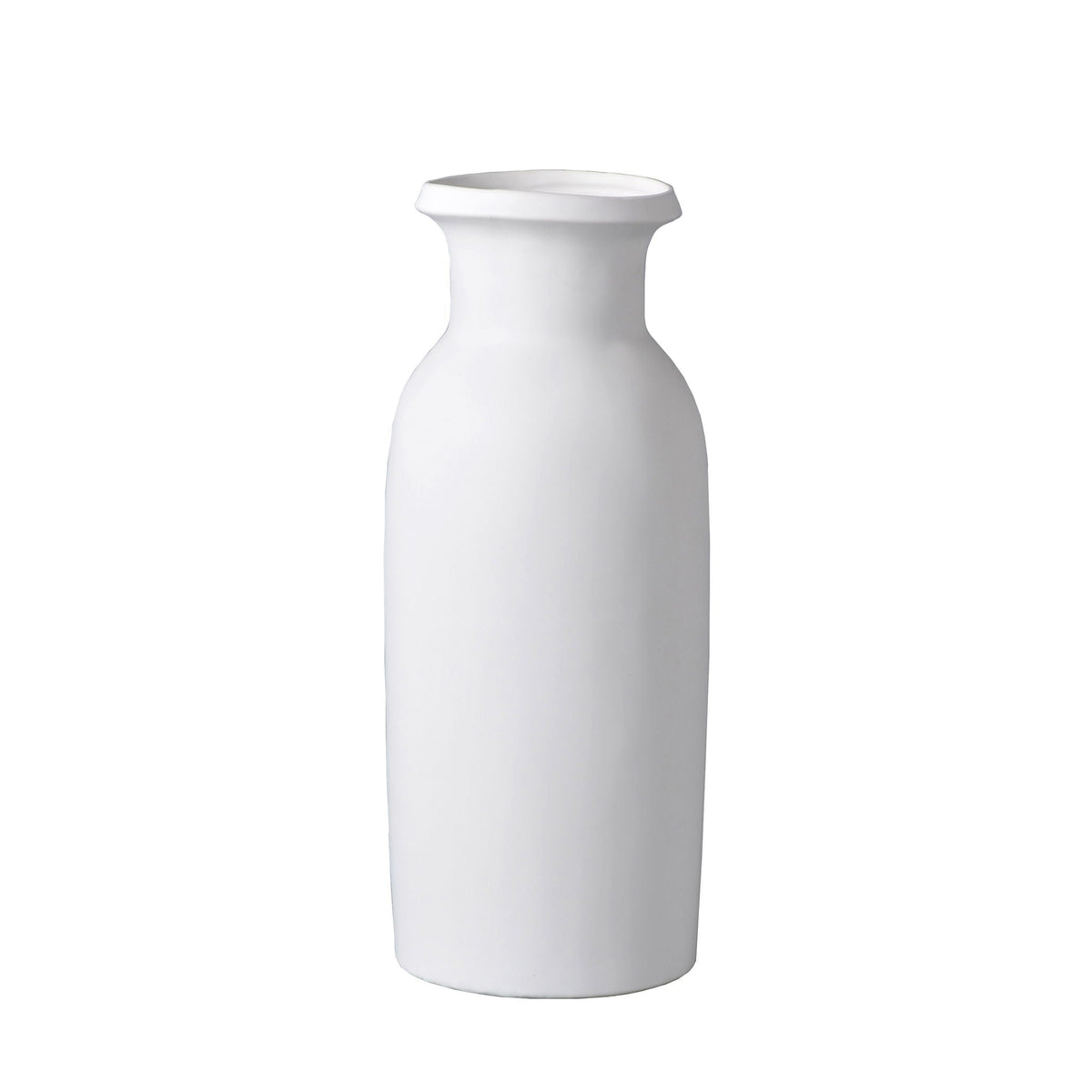 Ceramic 16" Tall Slim Vase - White
