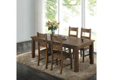 Coleman 5-piece Rectangular Dining Set Rustic Golden Brown
