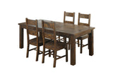 107041-S5 Coleman 5-piece Rectangular Dining Set Rustic Golden Brown