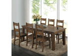 Coleman 7-piece Rectangular Dining Set Rustic Golden Brown
