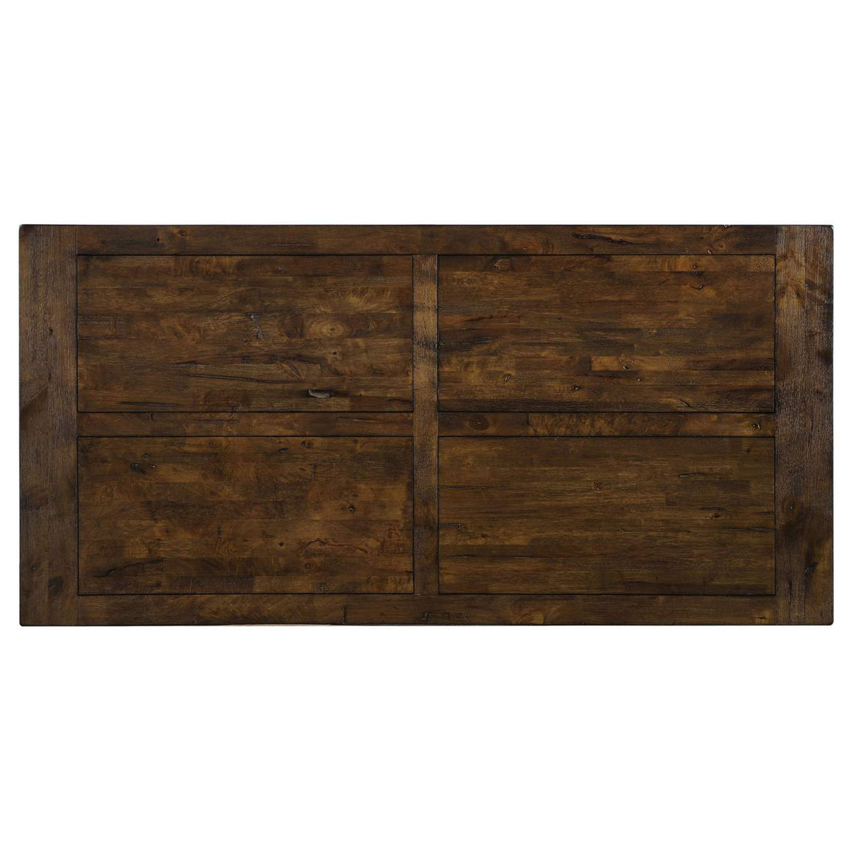 107041 Coleman Rectangular 79-inch Dining Table Rustic Golden Brown