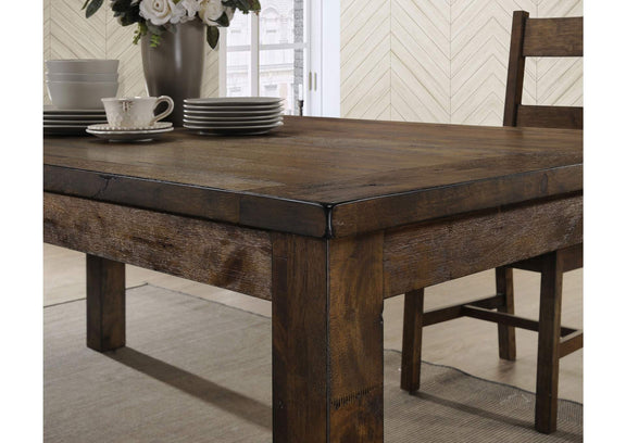 107041 Coleman Rectangular 79-inch Dining Table Rustic Golden Brown