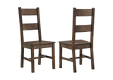 107042 Coleman Dining Side Chair Rustic Golden Brown (Set of 2)
