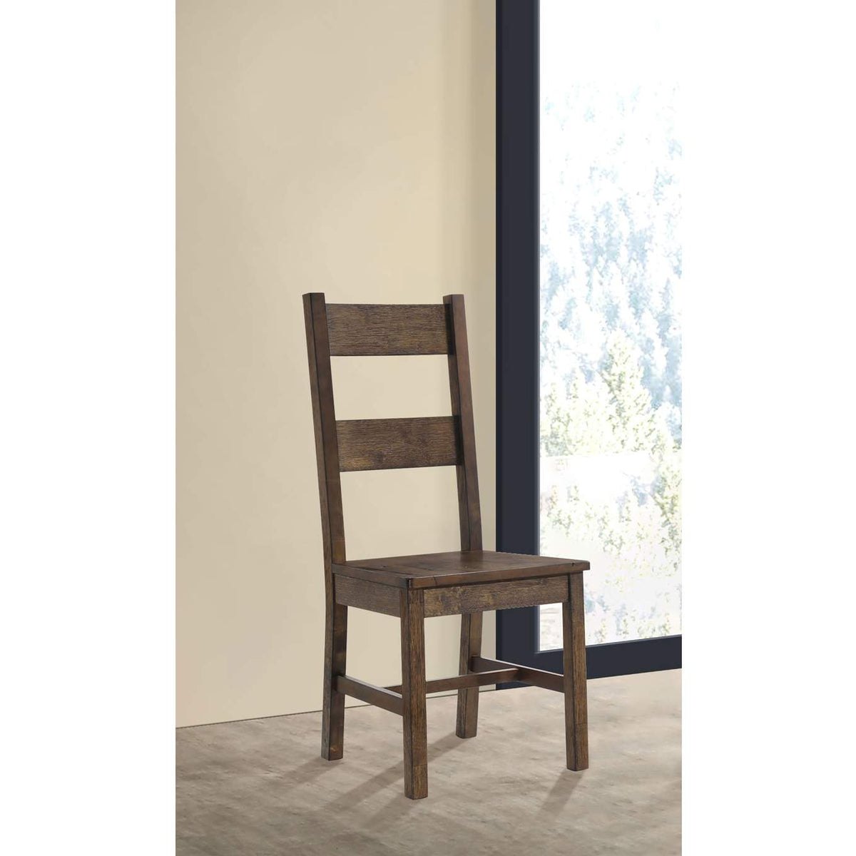 107042 Coleman Dining Side Chair Rustic Golden Brown (Set of 2)