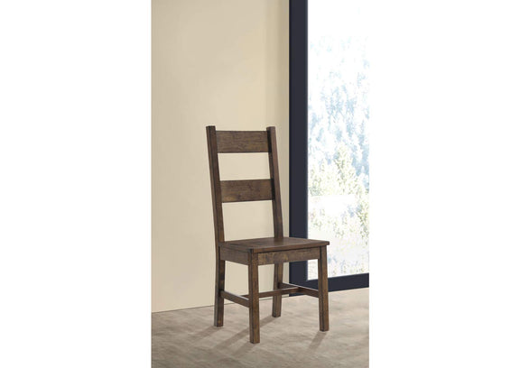 107042 Coleman Dining Side Chair Rustic Golden Brown (Set of 2)