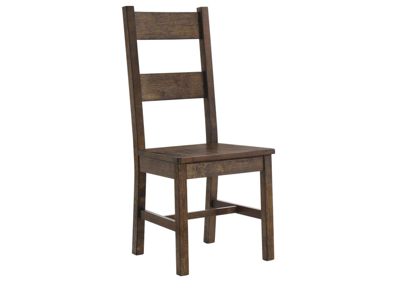 107042 Coleman Dining Side Chair Rustic Golden Brown (Set of 2)