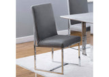 107143 Mackinnon Upholstered Dining Side Chair Grey (Set of 2)