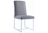 107143 Mackinnon Upholstered Dining Side Chair Grey (Set of 2)