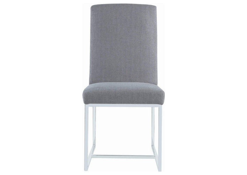 107143 Mackinnon Upholstered Dining Side Chair Grey (Set of 2)