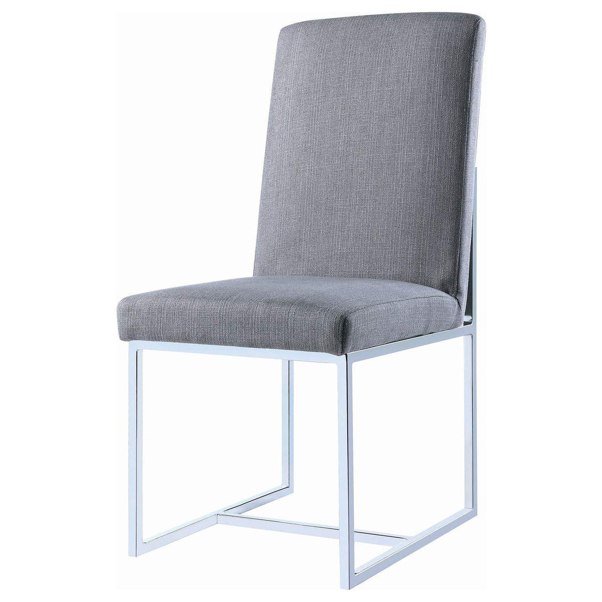 107143 Mackinnon Upholstered Dining Side Chair Grey (Set of 2)