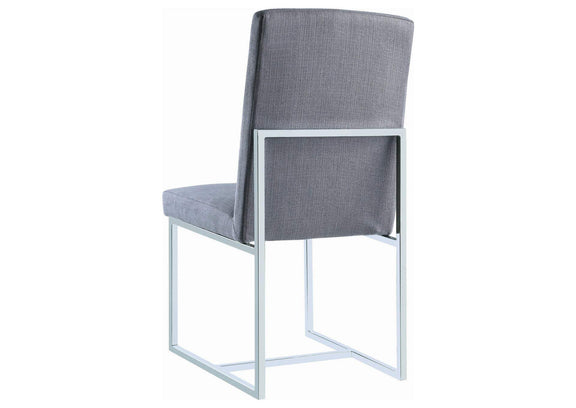 107143 Mackinnon Upholstered Dining Side Chair Grey (Set of 2)