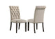 107286 Alana Upholstered Dining Side Chair Beige Smokey Black (Set of 2)