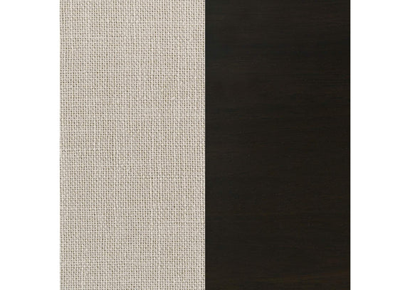 107286 Alana Upholstered Dining Side Chair Beige Smokey Black (Set of 2)