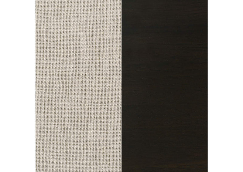107286 Alana Upholstered Dining Side Chair Beige Smokey Black (Set of 2)