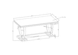 107871 Antoine Rectangular 95-inch Glass Top Dining Table Black