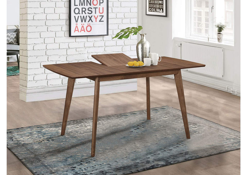108080 Alfredo 63-inch Extension Leaf Dining Table Natural Walnut