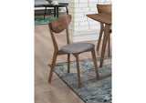 108082 Alfredo Dining Side Chair Grey and Natural Walnut (Set of 2)