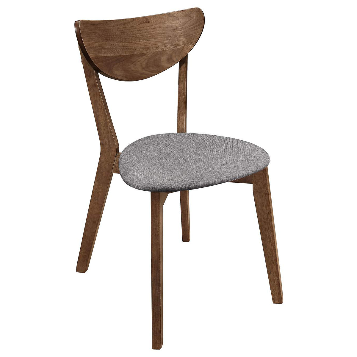 108082 Alfredo Dining Side Chair Grey and Natural Walnut (Set of 2)