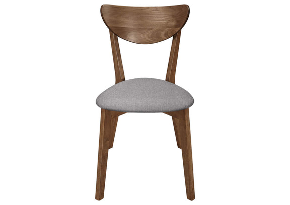108082 Alfredo Dining Side Chair Grey and Natural Walnut (Set of 2)