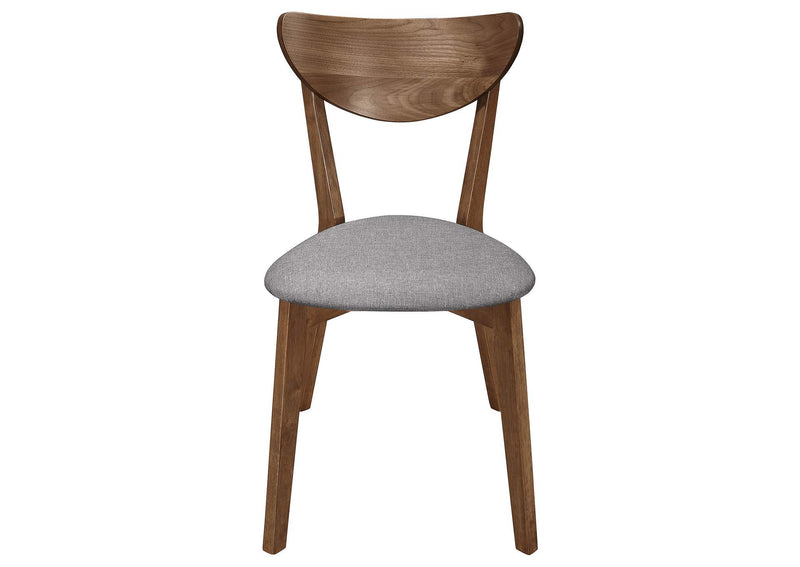 108082 Alfredo Dining Side Chair Grey and Natural Walnut (Set of 2)