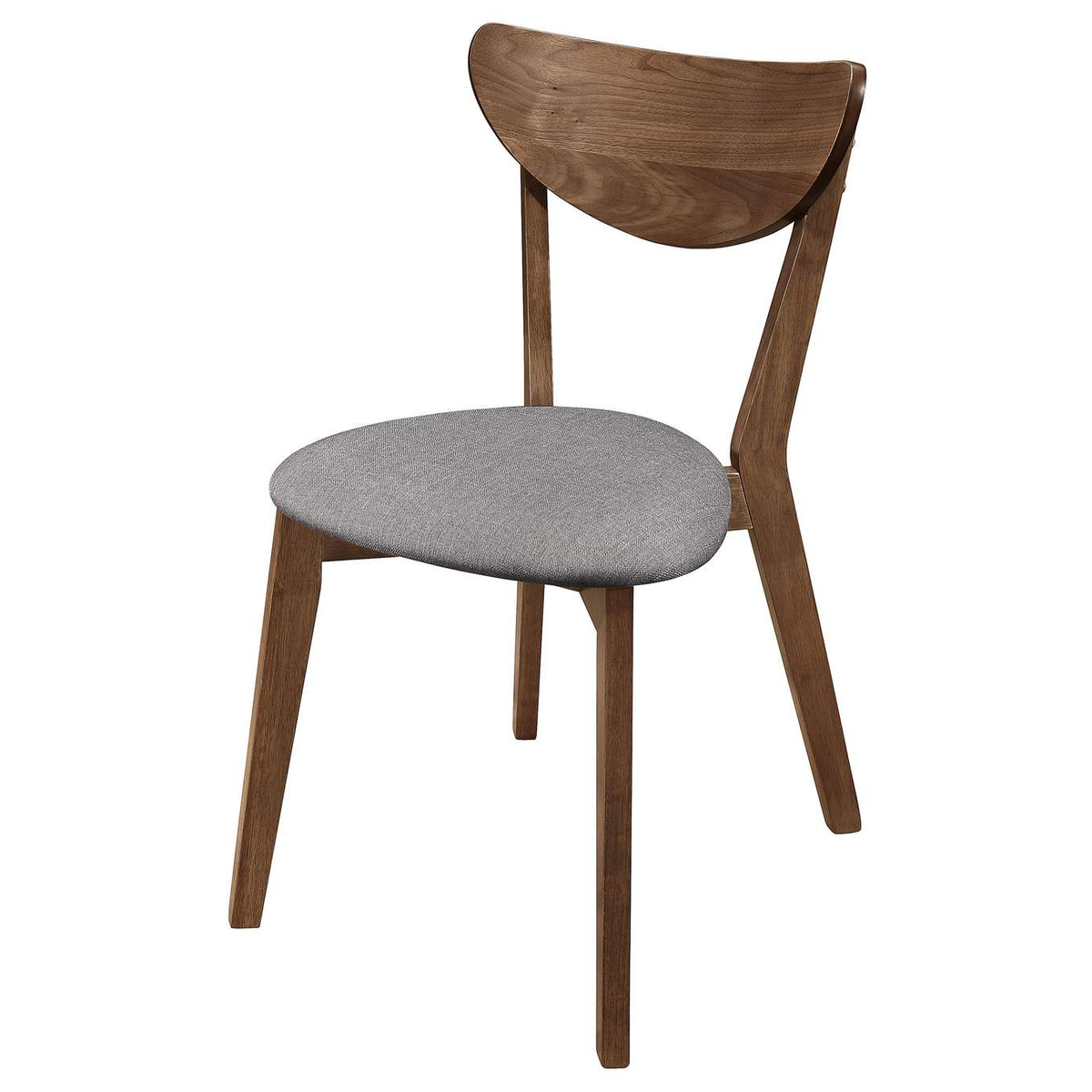 108082 Alfredo Dining Side Chair Grey and Natural Walnut (Set of 2)