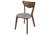 108082 Alfredo Dining Side Chair Grey and Natural Walnut (Set of 2)