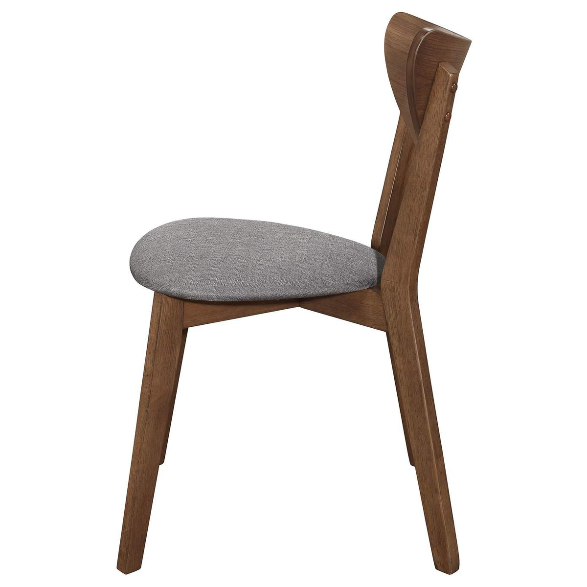 108082 Alfredo Dining Side Chair Grey and Natural Walnut (Set of 2)