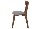 108082 Alfredo Dining Side Chair Grey and Natural Walnut (Set of 2)