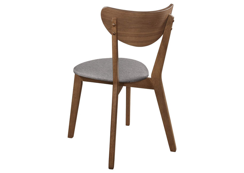 108082 Alfredo Dining Side Chair Grey and Natural Walnut (Set of 2)