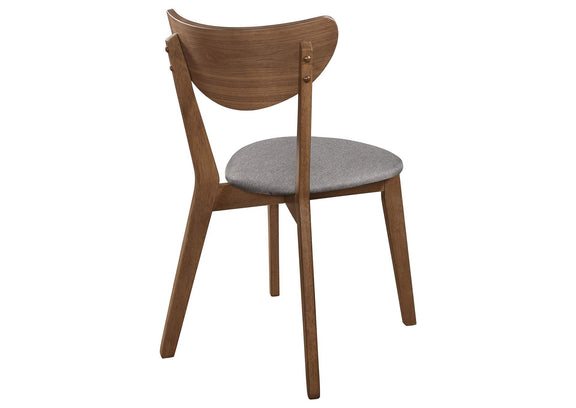 108082 Alfredo Dining Side Chair Grey and Natural Walnut (Set of 2)