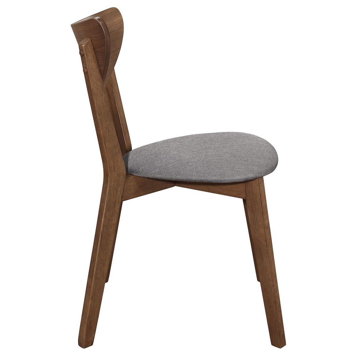 108082 Alfredo Dining Side Chair Grey and Natural Walnut (Set of 2)