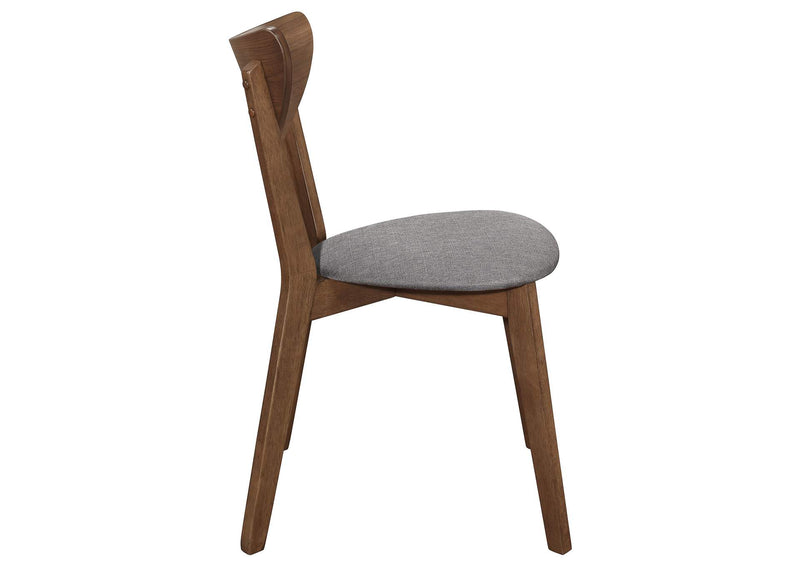 108082 Alfredo Dining Side Chair Grey and Natural Walnut (Set of 2)