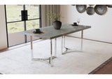 108121 Sterling 72-inch Rectangular Dining Table Grey Faux Marble